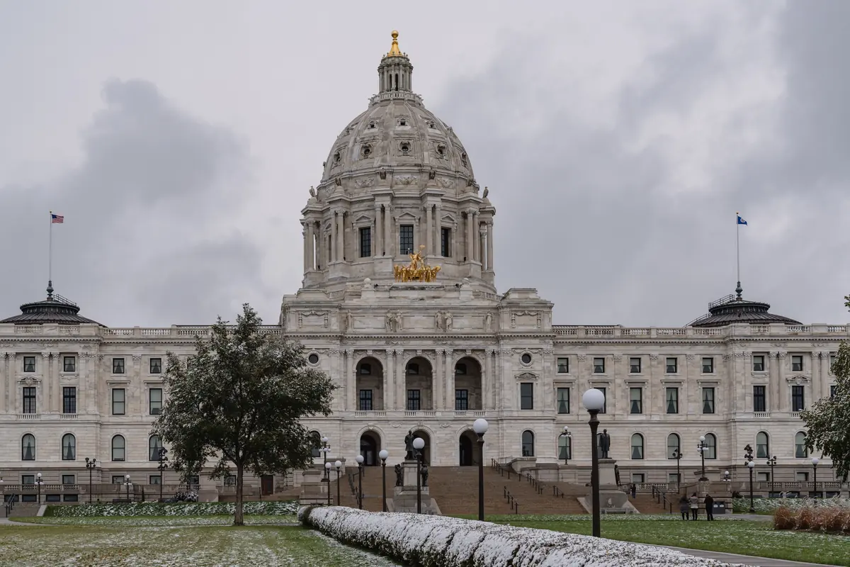 The Minnesota State Capitol in St. Paul on a winter day