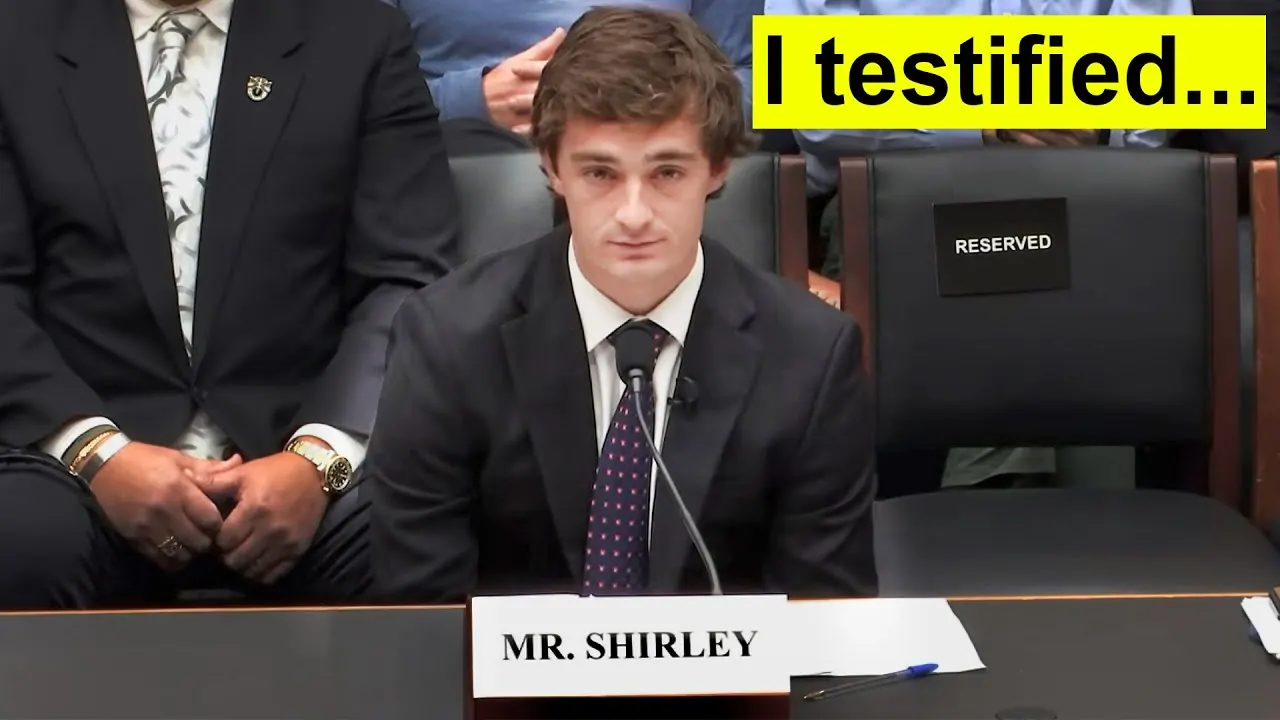 Thumbnail of Nick Shirley's video about testifying before Congress